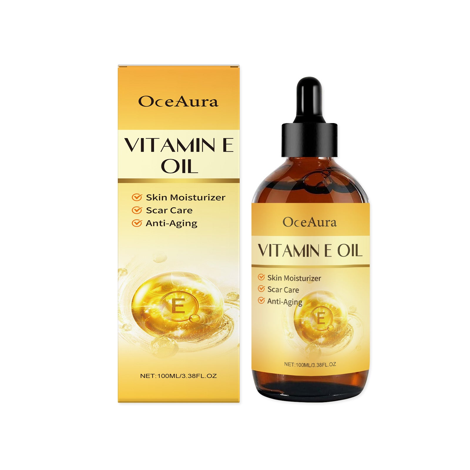 Vitamin E Multi-Use Skin Oil — Face, Body & Hair Nourishing Essence — product photo 1