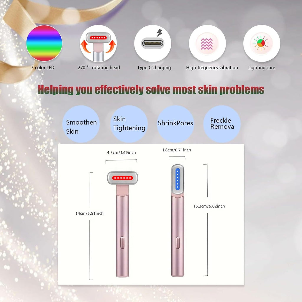 LED Facial & Eye Massage Wand — Firming Vibrating Beauty Device — product photo 3