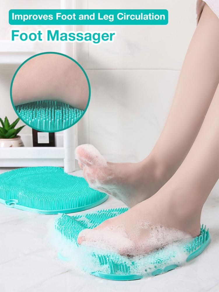 No-Bend Shower Foot Scrubber Mat — Non-Slip Cleaning & Massage Foot Care — product photo 3