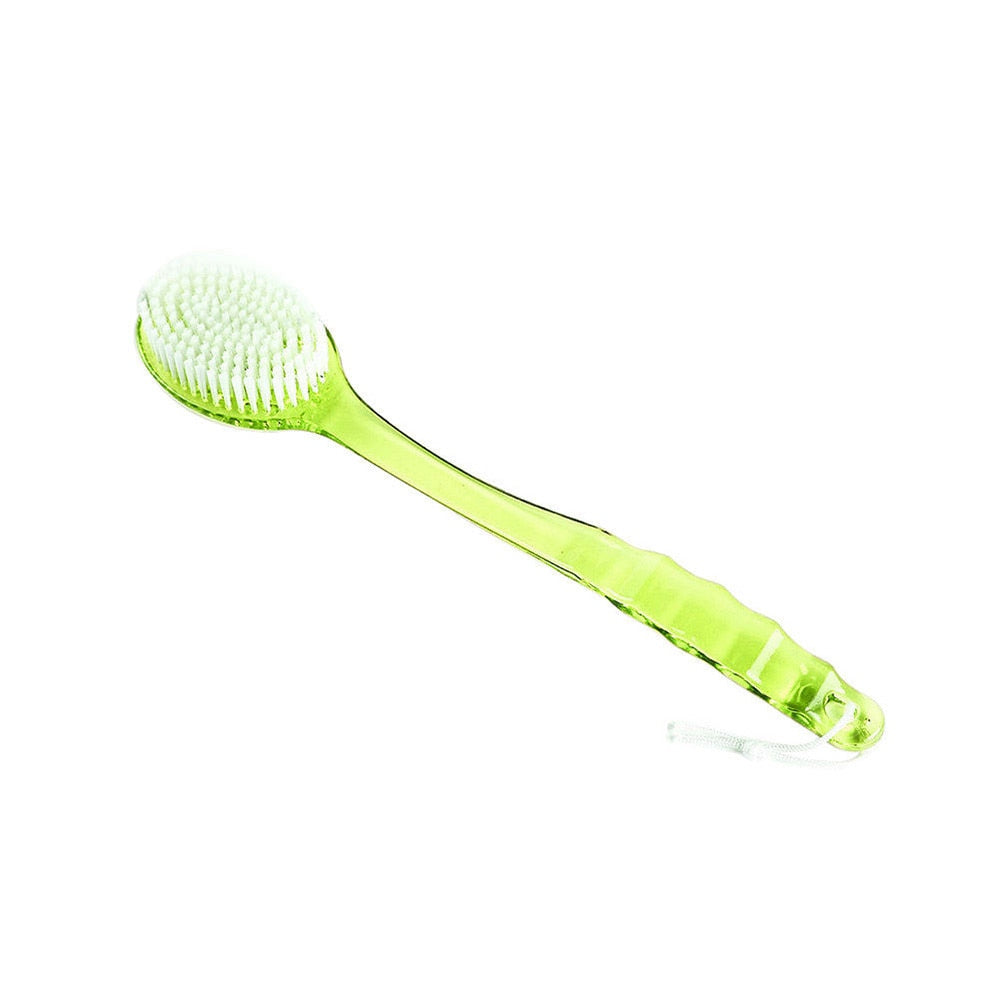 Long-Handle Body Bath Brush — Exfoliating Back Scrubber & Shower Massager