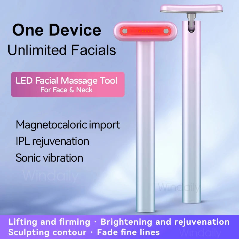 4-in-1 Microcurrent Facial Wand — Red Light, Warmth & Massage Sculpting Device — product photo 2