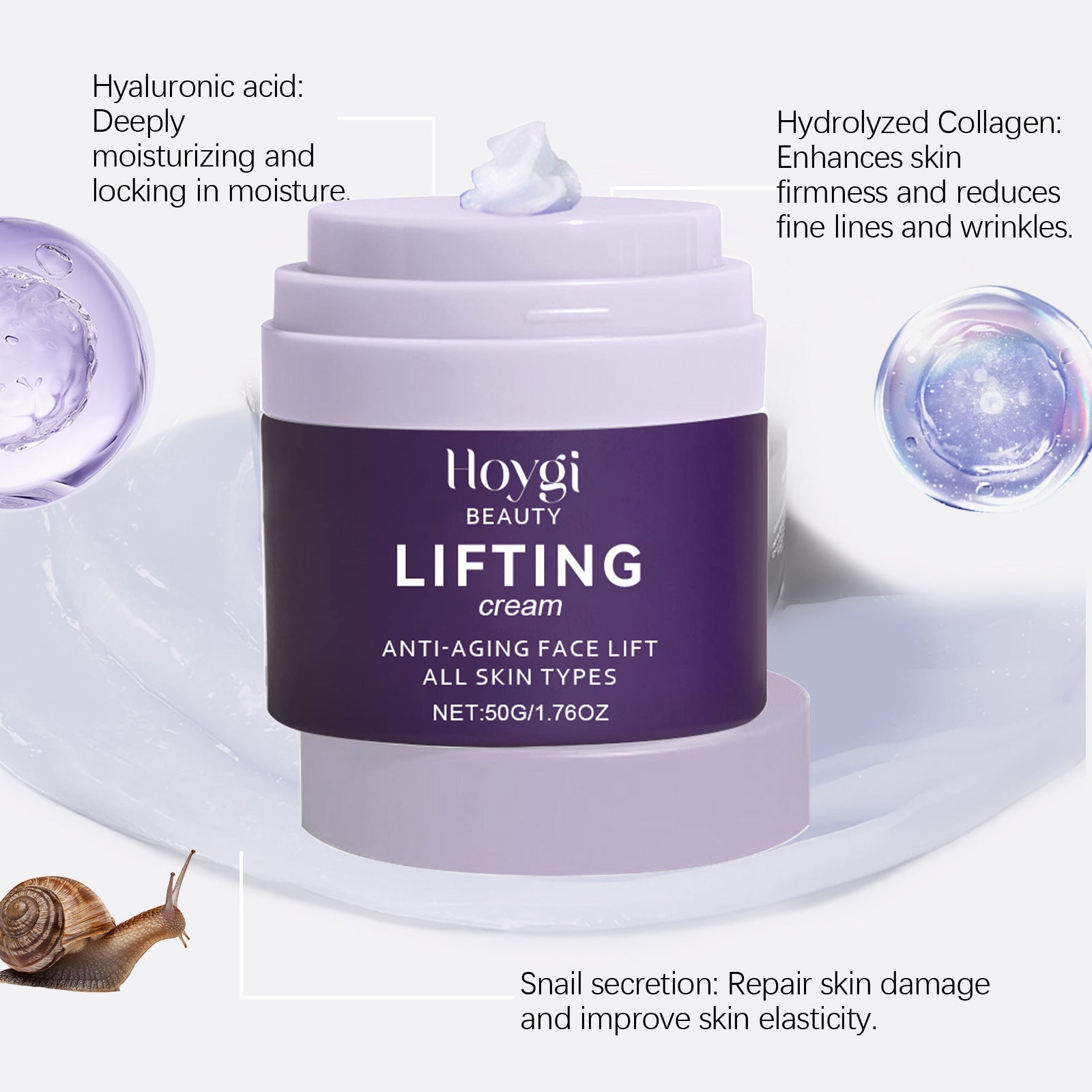 Deep Hydration Face Cream — Smoothing & Brightening Daily Skincare Moisturizer — product photo 2