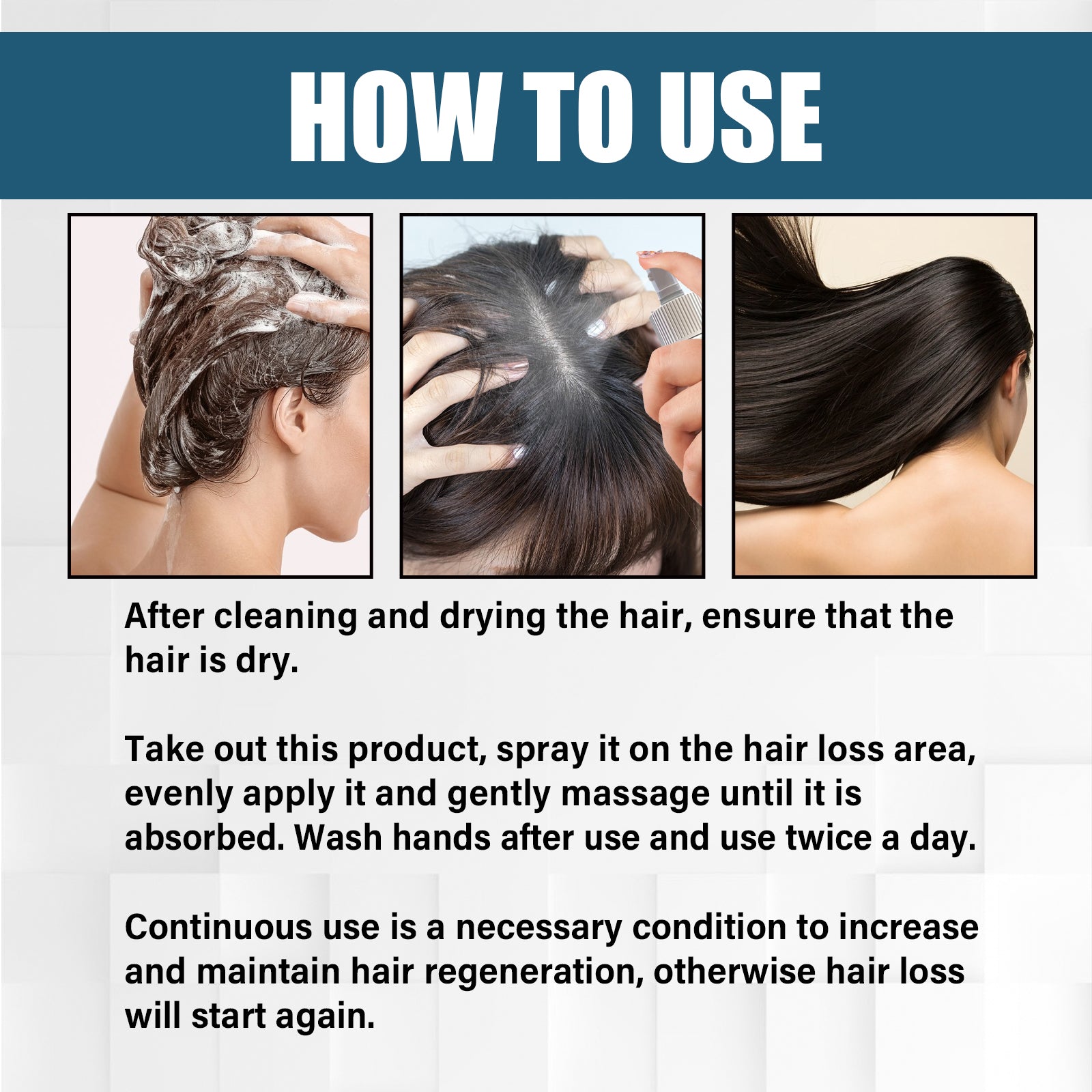 Dense Hair Moisture Essence Spray — Frizz Repair & Root Care — product photo 6