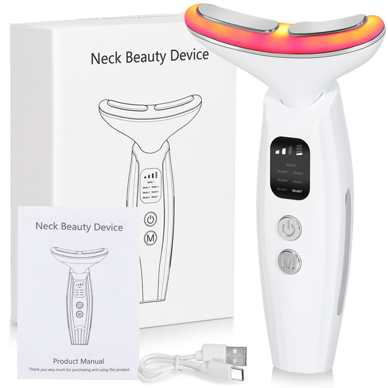 7-Colour LED Neck Beauty Device — Smart Display Massage & Firming Instrument — product photo 5