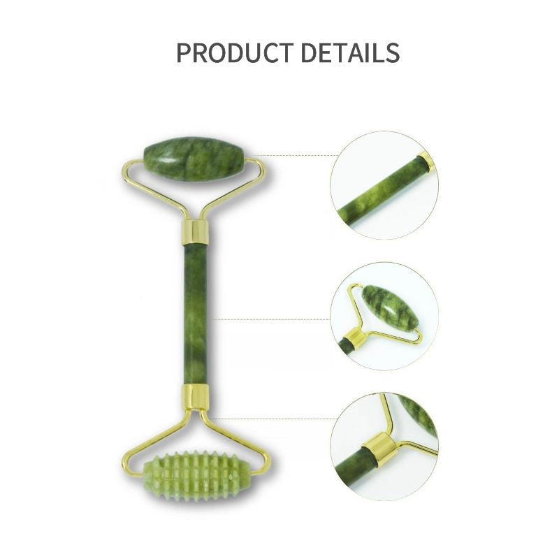 Jade Gua Sha & Roller Sculpting Set — Facial Massage Beauty Tool — product photo 4
