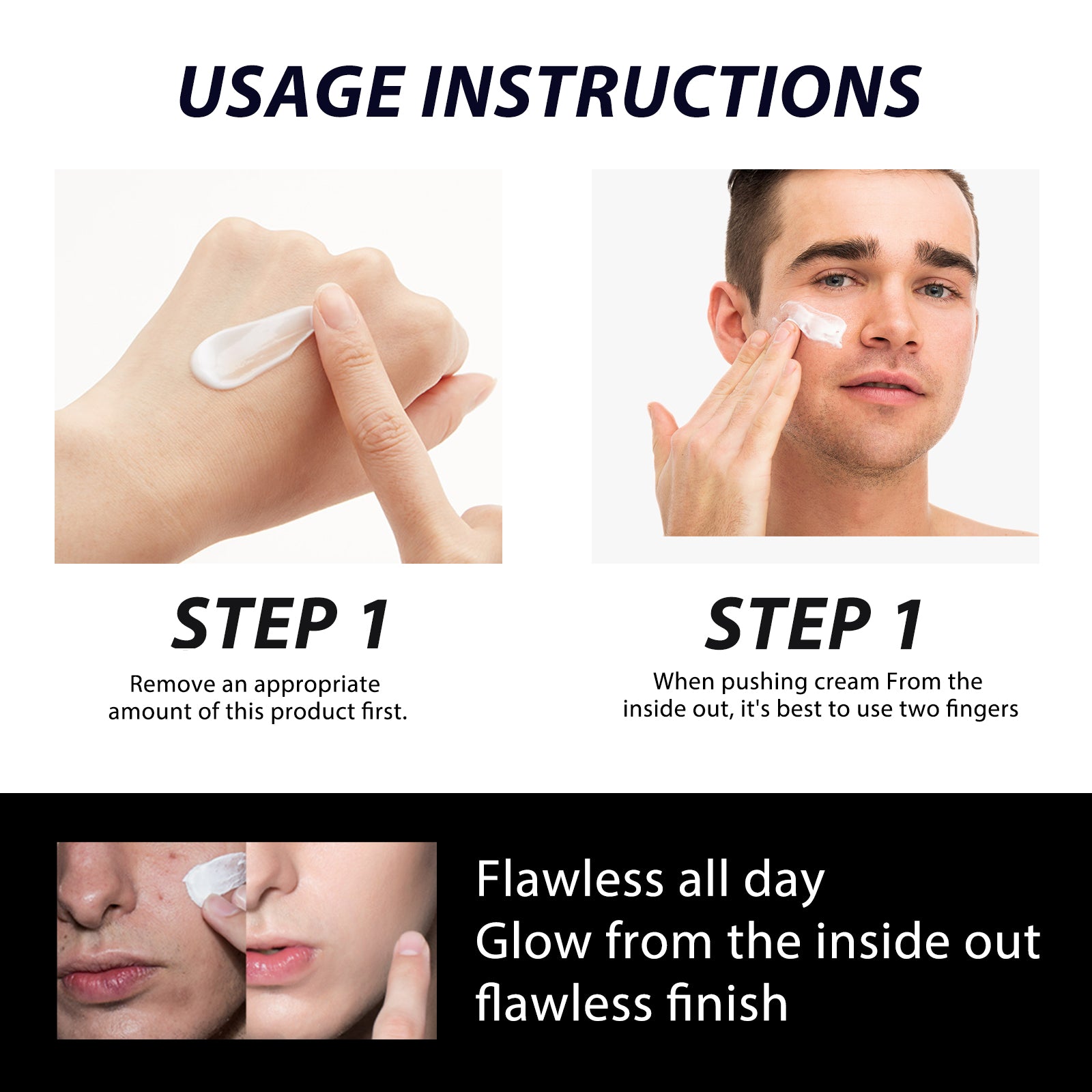 EELHOE Men's Tone-Up Lazy Cream — Invisible Pore Brightening Concealer — product photo 5