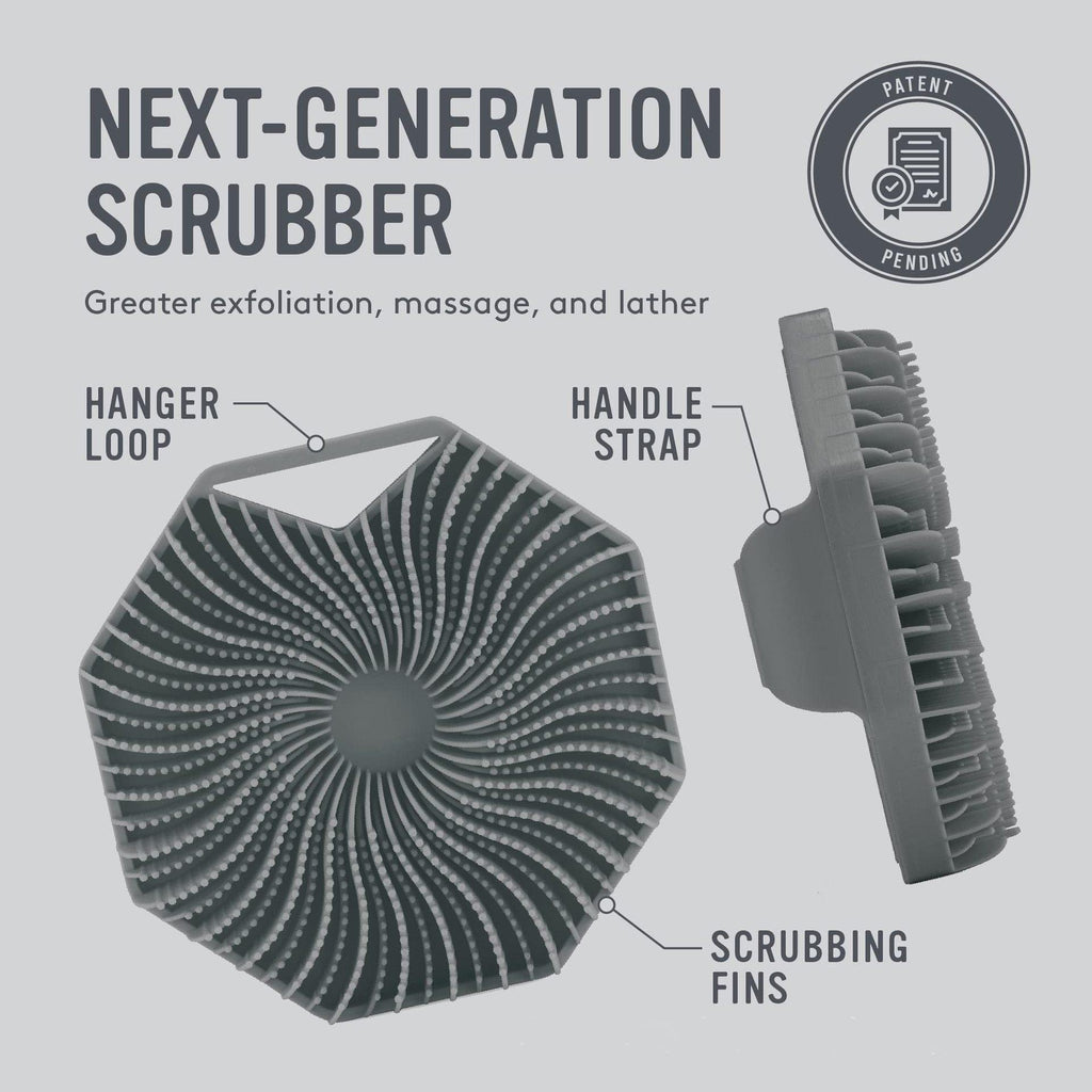 Silicone Body Scrubber Brush — Ergonomic Exfoliating Shower Tool — product photo 2