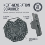 Silicone Body Scrubber Brush — Ergonomic Exfoliating Shower Tool — product photo 2