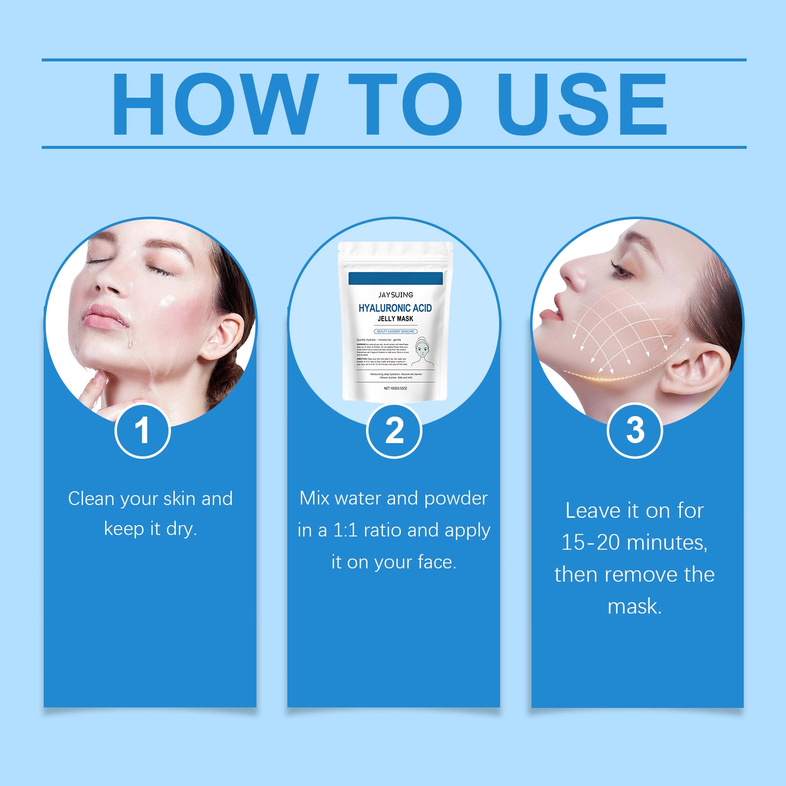 Jaysuing Hyaluronic Acid Sheet Mask — Deep Hydration Glow Treatment — product photo 3