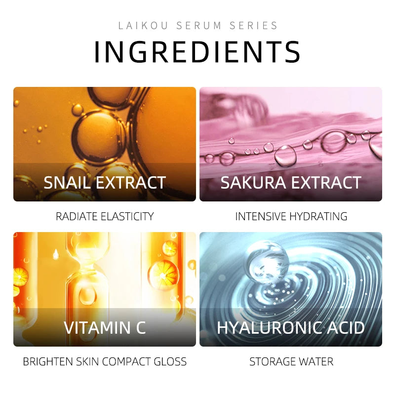 LAIKOU Sakura Face Serum — Brightening Hydrating Anti-Age Skincare — product photo 3