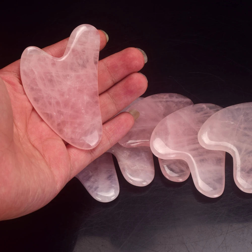 Rose Quartz & Jade Facial Roller Set — Sculpting Massage Beauty Tool — product photo 2