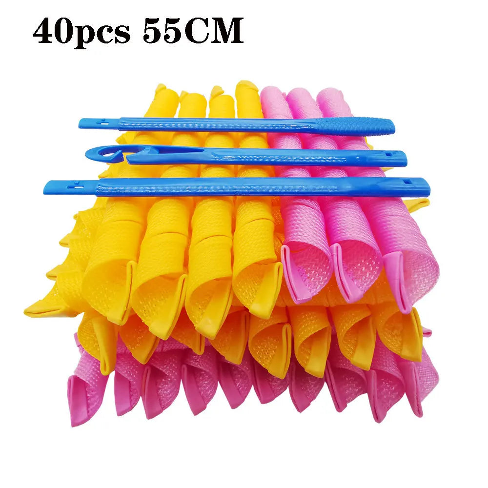 Heatless Hair Curlers Set — No-Damage Overnight Curling Rollers Hair Tool — product photo 1